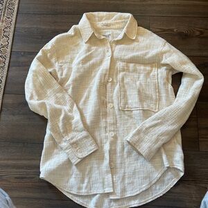 A&F Cream Button Up Shirt